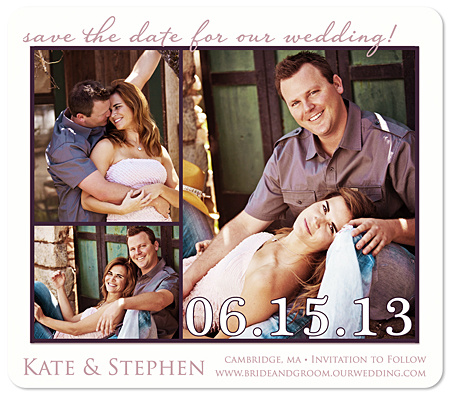 "Custom Photo - Chic Date" Save the Date Magnet